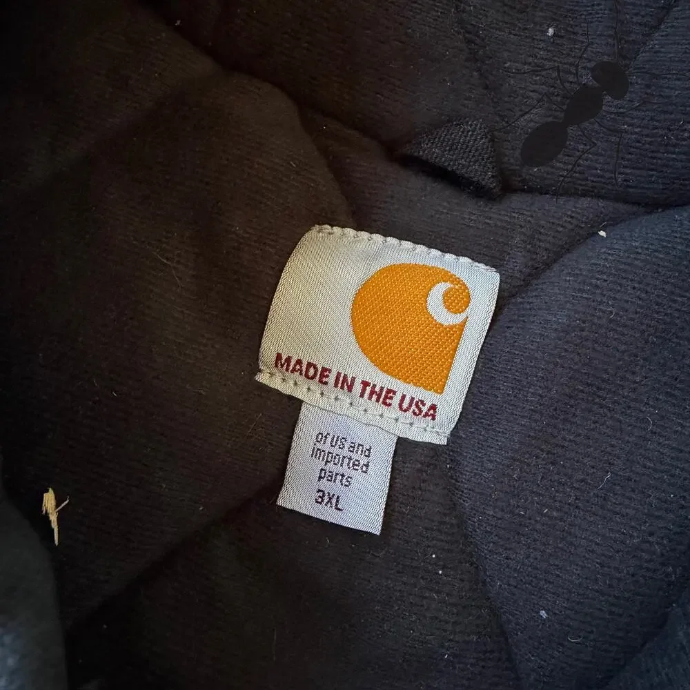 Carhartt J140 BLK black hooded work wear jacket - Picture 7 of 7